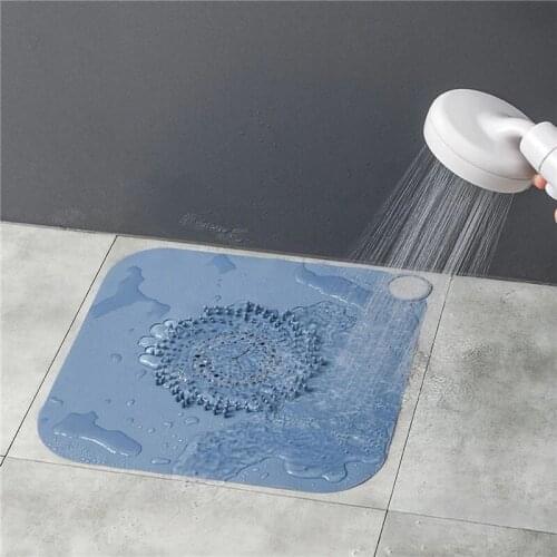 Floor Drain Cover Anti Clogging Silicone Bath Sink Strainer Drain Filter Screen Floor Drain Pad For Kitchen Bathroom Sink