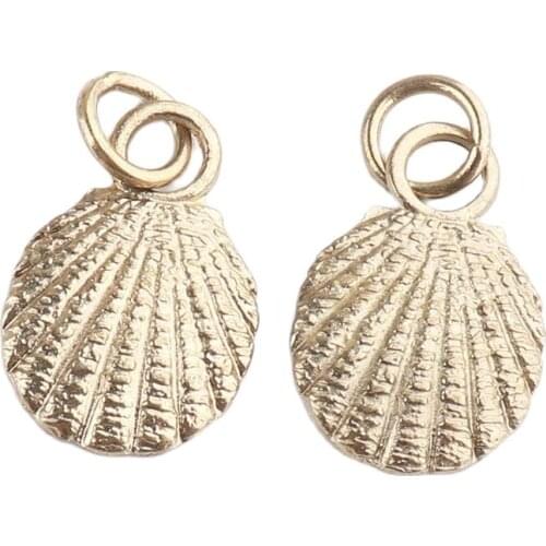 Natural Conch Shell Charm Pendants DIY Jewelry Connectors for Necklace Bracelet Craft Findings Handmade Jewelry making Accessory