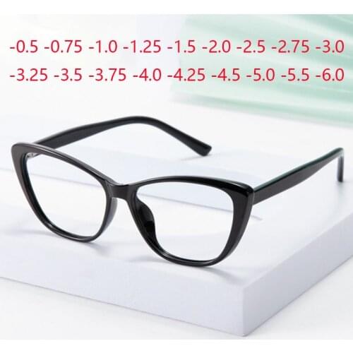 Anti Blue TR90 Cat Eye Luxury Glasses Frames Men Women Trending Styles UV400 Prscription 0 -0.5 -1.0 -2.0 To -6.0