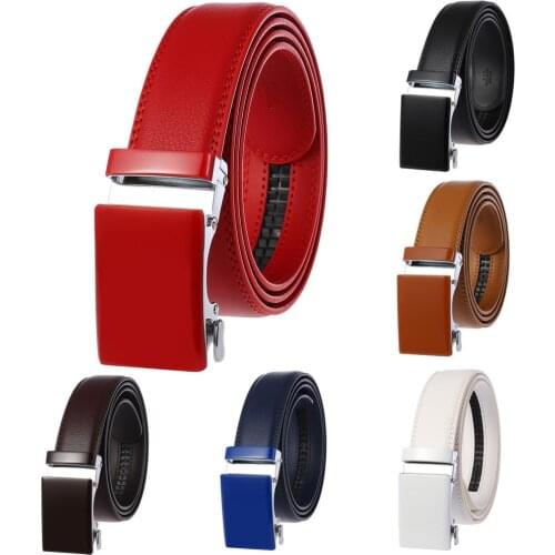Hot Designer Genuine Leather Mens Belts Automatic Buckle Fashion Belts For Men Business Popular Male Strap Brand Luxury Belts