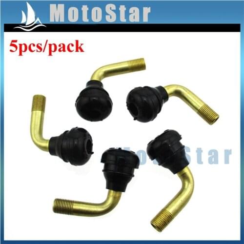 PVR70 Tubeless Tire Valve Stems 90° Pull-In Auto For Pit Dirt Bike Scooter Moped Motorcycle ATV Quad