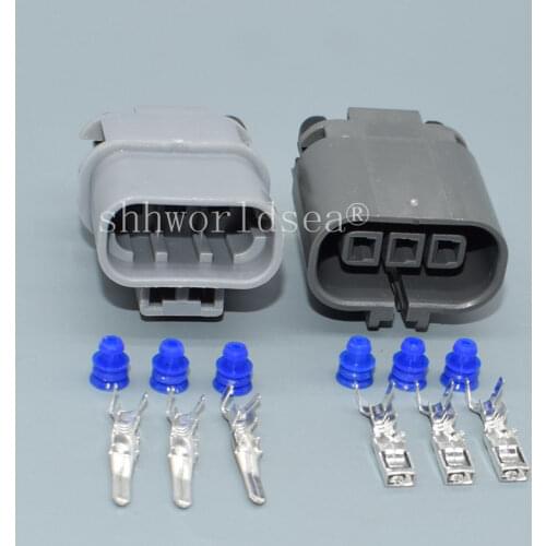 Shhworldsea 3 Pin 2.8mm Automotive Ignition Coil Female Plug car O2 Oxygen Sensor Connector plug 7223-1834-40 For Nissan