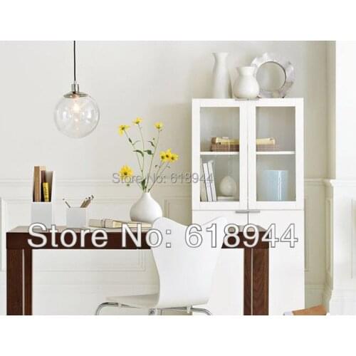 Hot sales 20CM Round Ball Glass Pendant Lights Dining Room Living Room Lamps for Home Modern with E27 Socket 220V