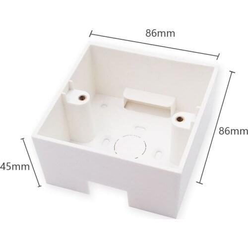 High Quality External Mounting Wall Mount Switch Junction Box 86*86*45mm Thickened for 86 Type Standard Switches and Sockets