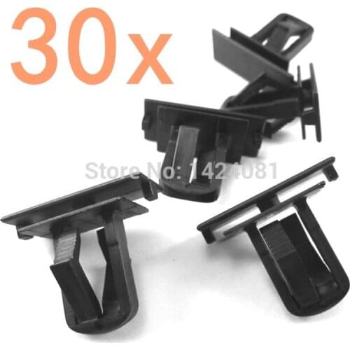 30 Pcs Black Nylon Front Fender Flare (Front) Moulding Clip for 5189180-AA Commander 2006