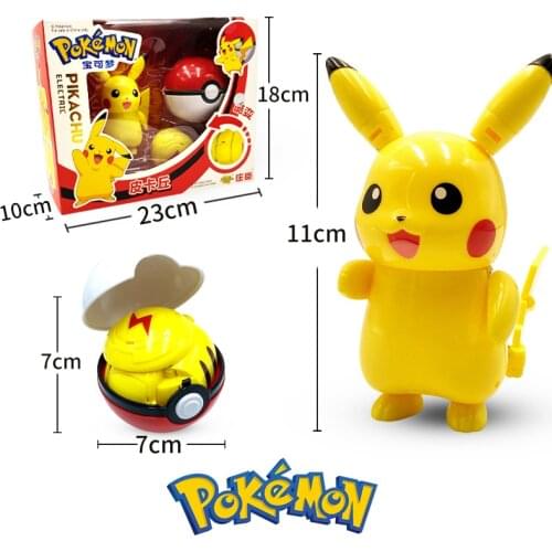 10 New Styles Pokeball Elf Pet Deformation Set Golfer High Quality Pikachu Toys Spitfire Dragon Little Super Dream Pokemon Toy