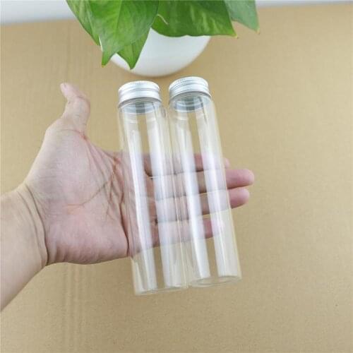 15pcs/lot 37*150mm 120ml Test Tube Glass Bottle Empty Jar Container Diy Glass Spice storage bottles & jars Containers