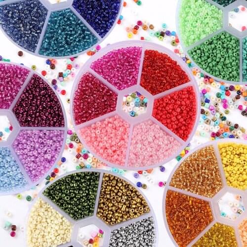3900pcs 2mm Glass Seed Beads Czech Charm Spacer Bead DIY Necklace Bracelet Handmade Earring Jewelry Making Supplies Accessories