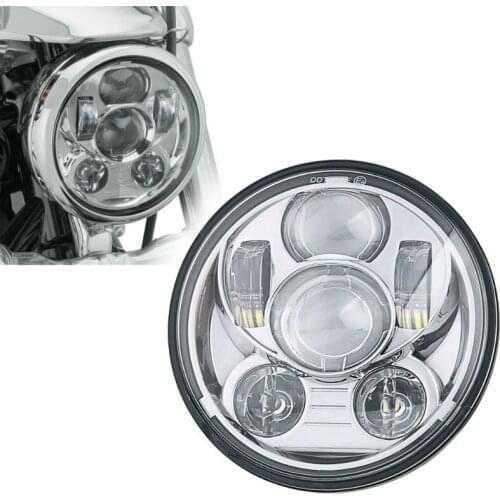 5.75"Inch Round Motorcycle LED Headlight Hi Low Headlamp for Sportster XL1200C XL883C FXDWG FXSTC Dyna Iron 883