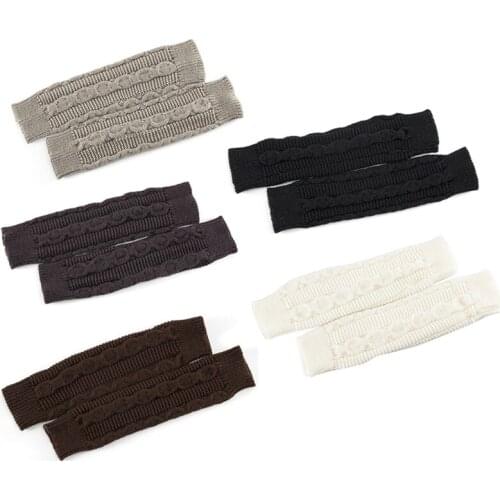 5 Pairs Knitted Arm Warmers Gloves Winter Long Fingerless Gloves Thumb Hole Gloves Mittens for Women and Men