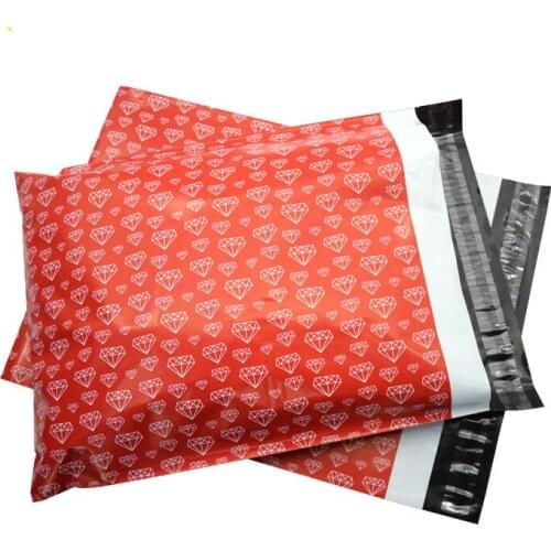 50PCS/Pack Thickness Diamond Courier Bag Colorful Poly Mailer Bags Printing Poly Self Seal Plastic Packing Envelope Bags