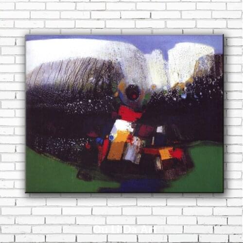 Abstract mountain tree scenery canvas printings oil painting printed on canvas home living room wall art decoration picture