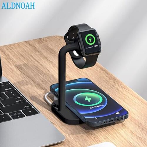 Wireless Fast Charger Holder Quick Charging Stand 10W QI Type-C 2 in 1 Station for IPhone12/11 Watch For Samsung xiaomi huawei