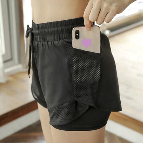 Elastic Breathable Running Workout Quick Drying Yoga Shorts Women Fitness Top High Waist Short Leggings Female Gym Sport Shorts