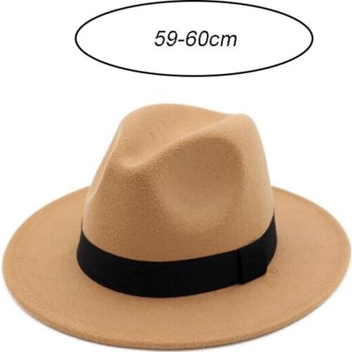 Winter Felt Fedoras Hat Men Soft Jazz Hats Women Casual Travel Fedora Panama for Party