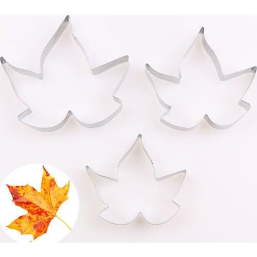 Cake Baking Cutters Maple Leaf Shape Stainless Steel Fondant Cookie Clay Tools Cutting Shape Mould Molds