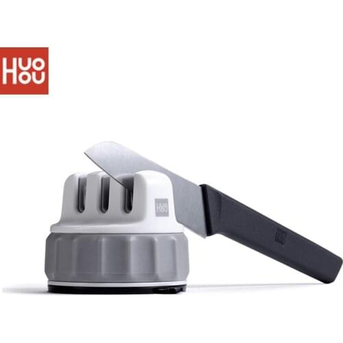 Huohou Mini Knife Sharpener One-handed Sharpening Super Suction Kitchen Sharpener Tool