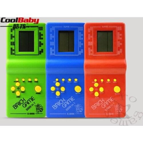DHL 50pcs/lot Classic Tetris Snake Handheld Game Players E-9999 Handheld Game Console Toys Childhoold Riddle Educational Toys