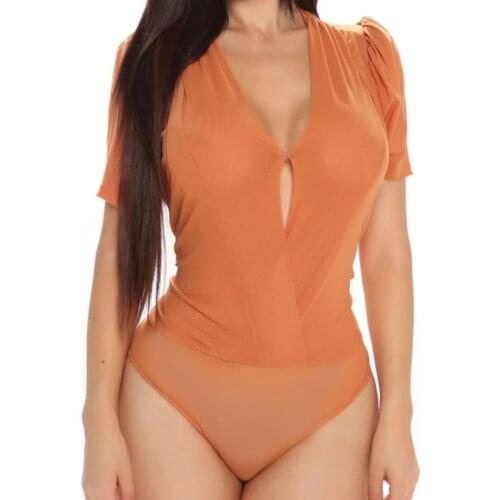 Romper Body For Women Sexy Bodysuits 2020 New Summer Female Jumpsuit Overalls Short Sleeve Playsuit