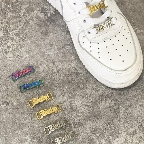 Baby Girl AF Shoelace Buckle Metal Shoelace Shoe Chamr Accessories Metal Shoelace Lock DIY Sports Shoe Kit Metal Shoelace Buckle