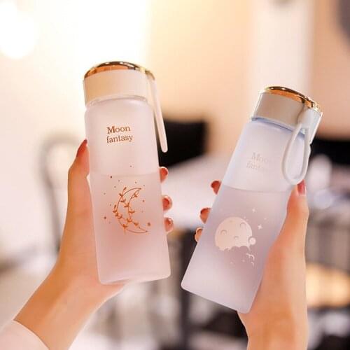 Moon Fantasy Water Bottle Portable Plastic Cup Ins Student Leakproof Bottles Simple Fashion 400ml RR2104