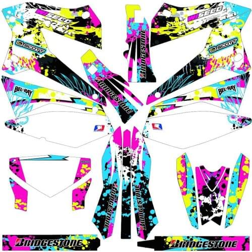 Full set of Motocross Decals 3M Graphics Stickers For Kawasaki KLX250 2008 2009-2010 2012 2013 2014 2015 2016 2017 2018 KLX 250