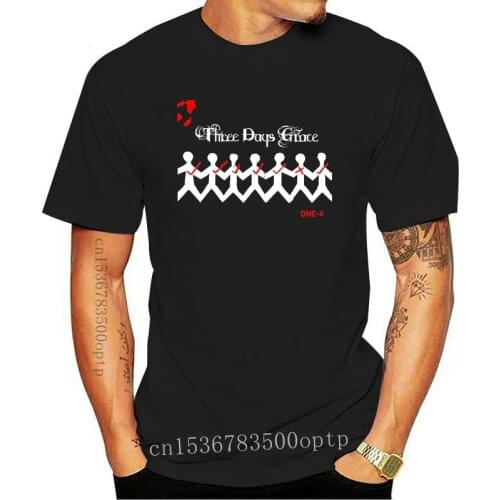 New Fashion Mens Three Days Grace Band Gone Forever Black T shirt