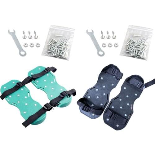 OOTDTY Gardening Lawn Aerator Sandals Floor Paint Self-leveling Cement Construction Nail Shoes Scarifier Grassland Ripper Tool