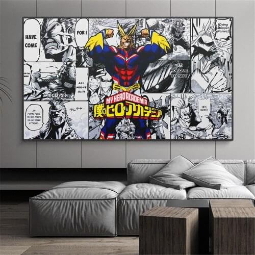 My Hero Academia Poster Comic Wall Art Canvas Paintings Japan Anime Pictures for Modern Home Living Room Wall Decor (No Frame)