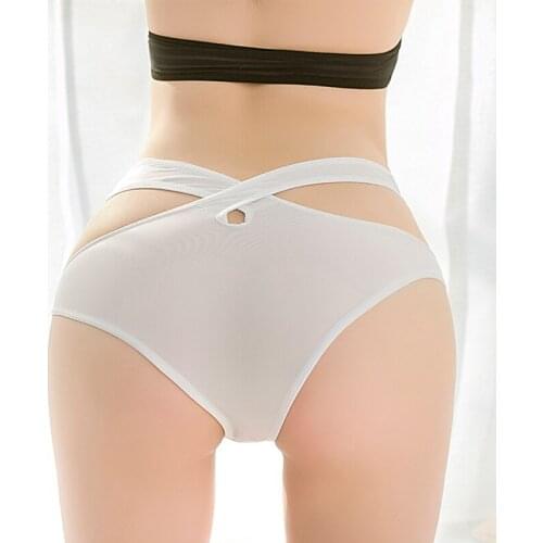 Cross Straps Hollow Out Sexy Womens Underwear Transparent Tight Package Hip See Through Shorts High Elasticity Bottoming shorts