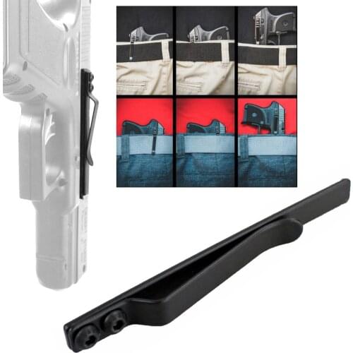 Universal Gun Clip Holster IWB for Semi-Automatic Handguns Ambidextrous Concealed Gun Belt Clip for Right Left Hand