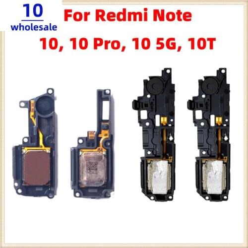10 PCS For Xiaomi Redmi Note 10 , 10 Pro , 10T , Note 10 5G Loudspeaker Buzzer Ringer Flex Cable Loud Speaker Phone Repair Parts