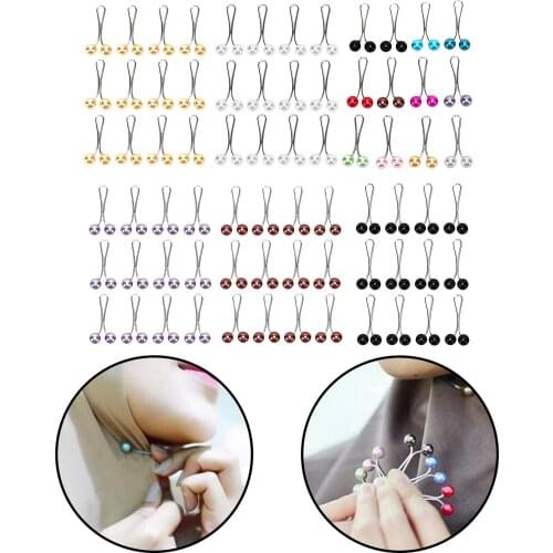 12pcs Headscarf Shawl Scarf Lady Muslim Scarf Hijab Clips Pearl Scarf Brooch Pin