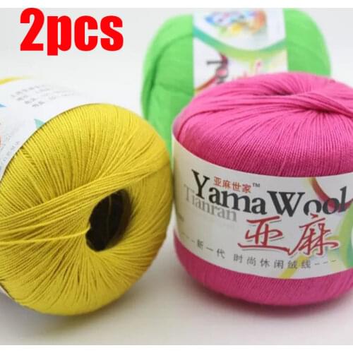 2pcs 100% Cotton Yarn for Hand Knitting Thin Lace Yarn Crochet Yarn Ilos Para Tejer Thread