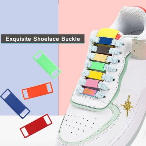 2pcs / pair Shoelaces Buckle Shoelace Metal Buckle Shoelaces Accessories Metal Lace Lock DIY Sneaker Kits AF1