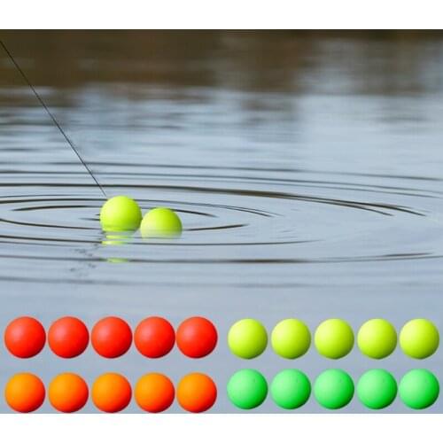 5Pcs Fishing Floating Bobbers Fluorescent Drift Ball Foam Strike Indicator Fishing Float Buoyancy Ball Fishing Accessory