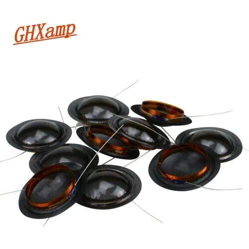 Promotion 10pcs 19.43mm Tweeter Voice Coil 19 Core Crystal Translucent film Horn Drive Diaphragm Round Wire DIY 8OHM