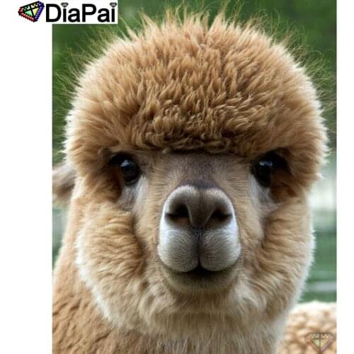 DIAPAI 5D DIY Diamond Embroidery Full Display "Animal alpaca" Diamond Painting Square/Round Rhinestones Decor Art A26142