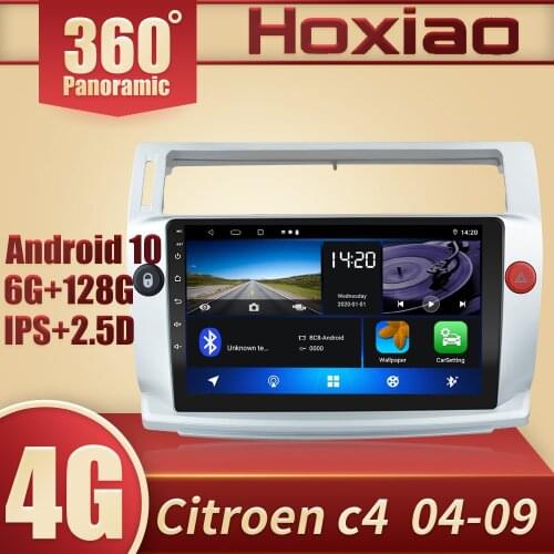 For Citroen C4 C-Triomphe C-Quatre 2004 2005 2006 2007 2008 2009 2 din Car Radio Multimedia Video Player Android 10 GPS 6G+128G