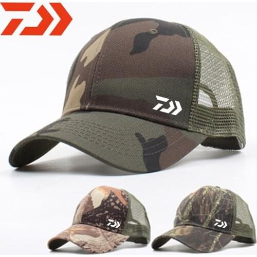 Dawa 2020 New Camouflage Fishing Hat Summer Wild Sun Hat Mesh Breathable Outdoor Sunscreen Mens Baseball Cap