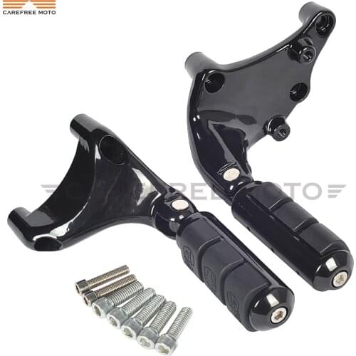 Black Anti Vibration Motorcycle Passenger Foot Pegs Brackets Moto Foot Rest case for Harley 883 1200 XL Sporster 2014 2015 2016