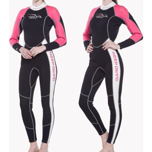 Womens 3mm Neoprene Full Body Zipper Wetsuit for Kayaking Surfing Canoeing Winter Swimming Keeping Warm