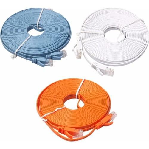 Ethernet CAT6 Internet Network Flat Cable Cord Patch Lead RJ45 For PC Router