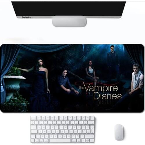 Anime The Vampire Diaries Gaming Mousepad Lock Edge waterproof Mouse carpet Rubber Gamer Laptop Desk Mat mouse pad mause gamer
