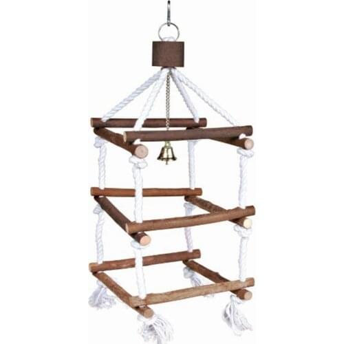 Parrot Swing Ladder Toys Pet Bird Bites Climb Chew Toys Hanging Cockatiel Swing Parrot Cage Bird Toys Accessories