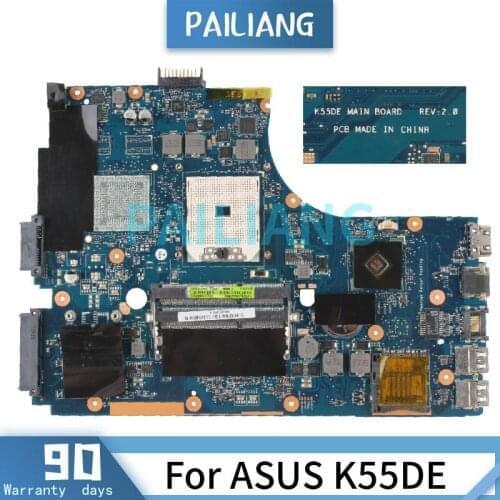 PAILIANG Laptop motherboard For ASUS K55D K55DE K55DR Mainboard REV:2.0 DDR3 tesed
