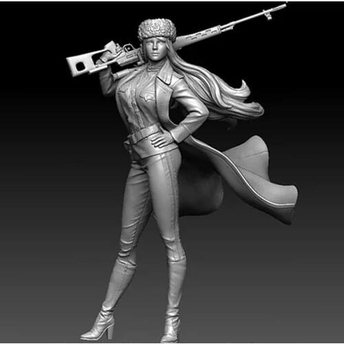 1/35 Resin Model figure GK Lucy Russian Sniper Unassembled and unpainted kit