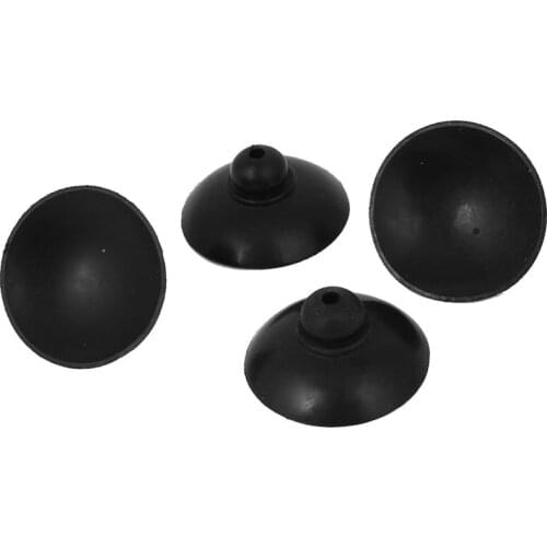 Soft Plastic Aquarium Suction Cup Clip 28mm Diameter 4 Pcs Black