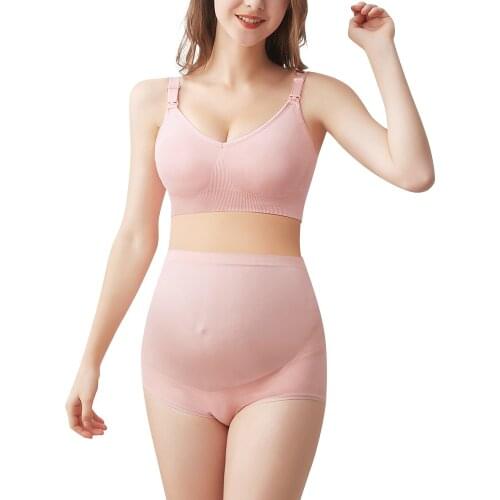 Maternity High Waist Underwear Belly Support Pregnant Clothes Solid Panties Breathable Pregnant Panties Women Short Pants D30