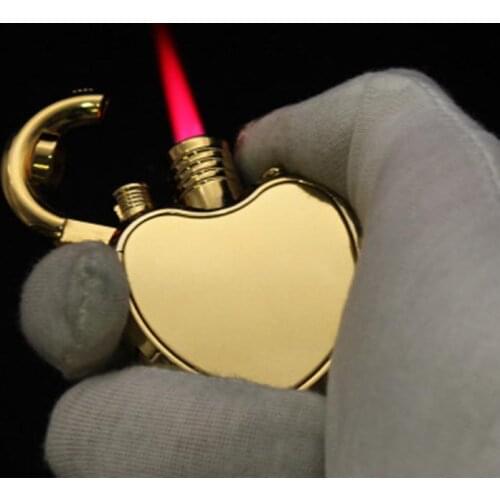 2020 Funny Compact Heart Jet Lighter Butane Turbo Torch Lighter Creative Windproof Gas Lighter Inflated Gadgets For Man Gift